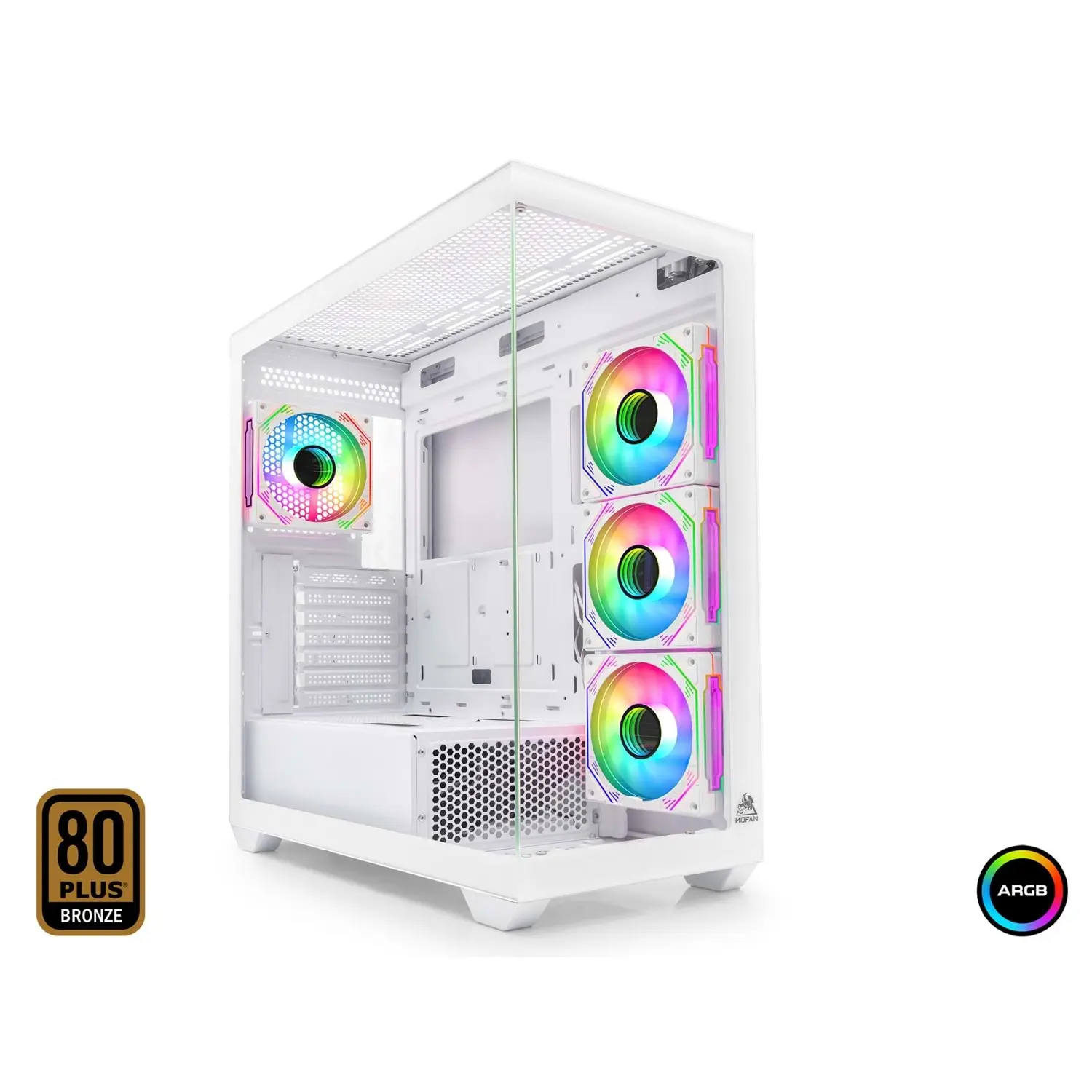 MOFAN MF2903W PC Gaming Kasa POLAR Seri 4x ARGB Fan Beyaz
