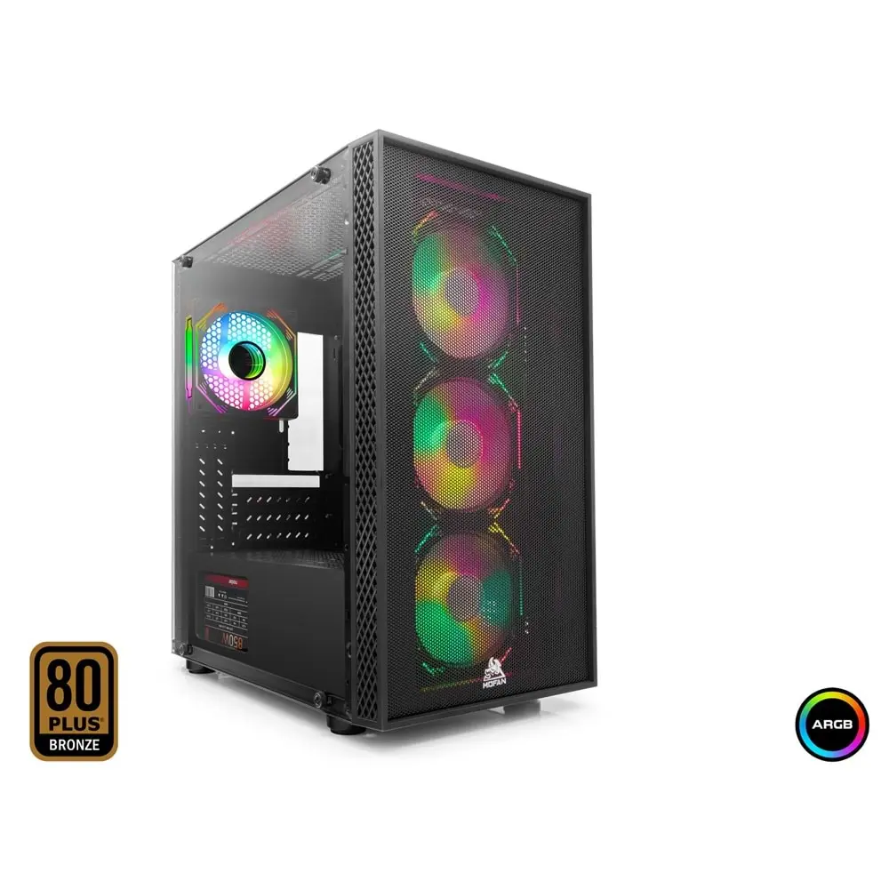 Mofan MF2900B Pc Gaming Kasa Beta 3 Seri 80 Plus 850W Power Supply 4*Fan Siyah
