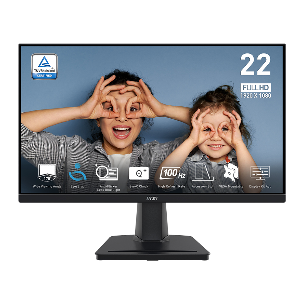 MSI 21.5" Pro MP225V Flat VA 1ms Adaptıve-Sync Siyah FHD Monitör