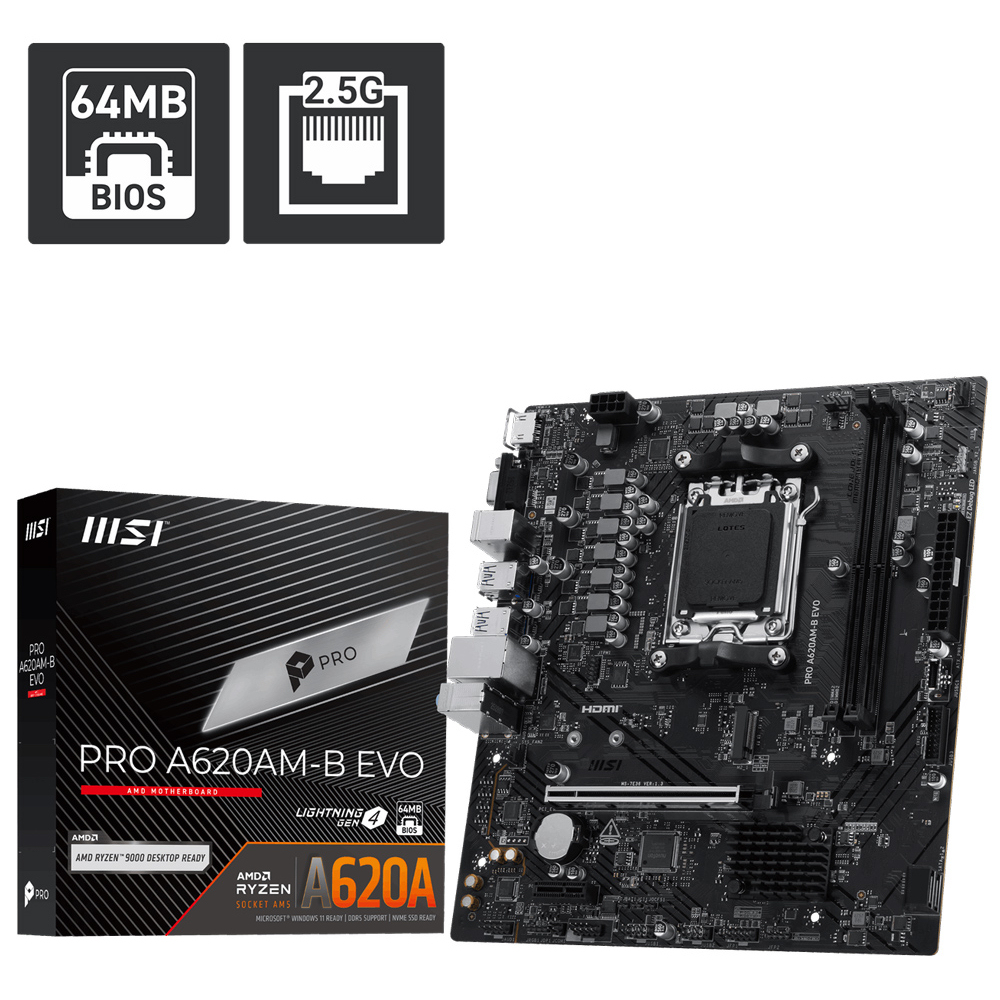 MSI MB PRO A620AM-B EVO AM5 DDR5 6800(OC)