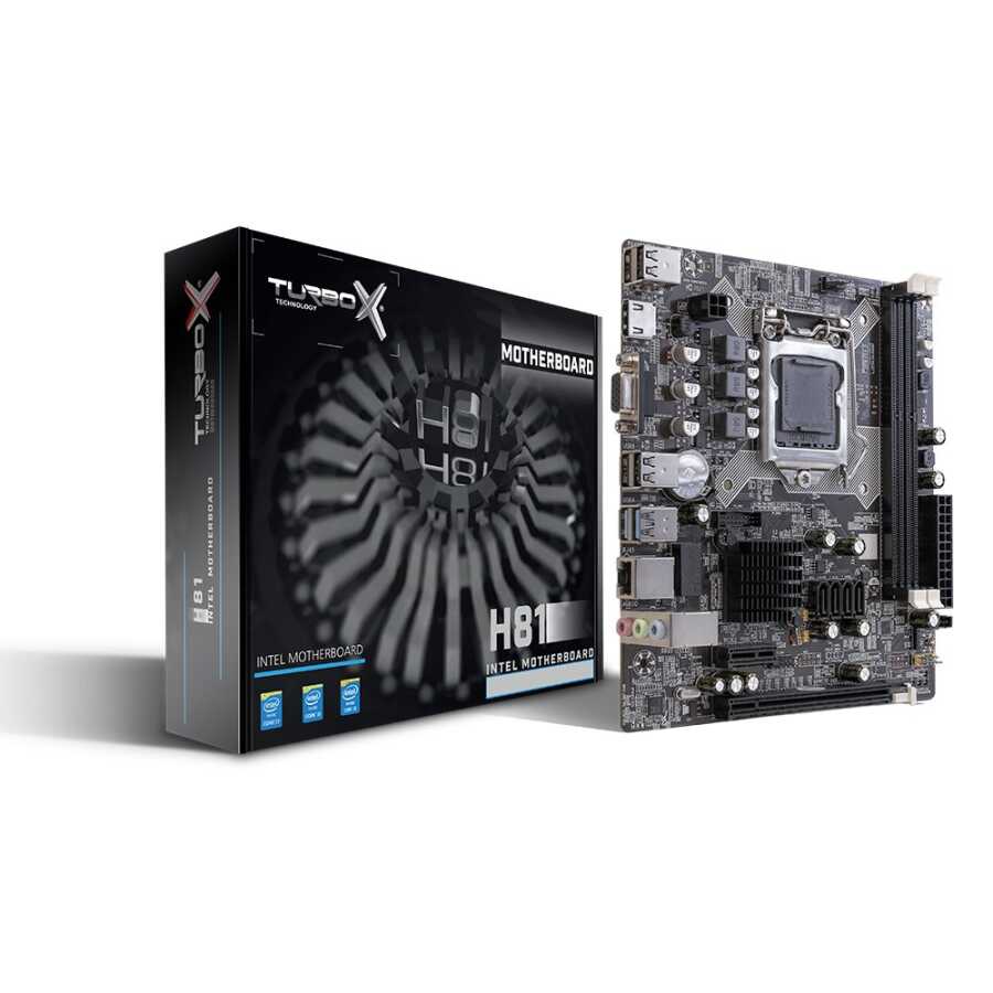 Turbox WorkTeam H81 M.2 Sata Ddr3 1600MHz Usb 2.0 Vga Hdmi Ses G.Lan 1150P 4.Gen Anakart