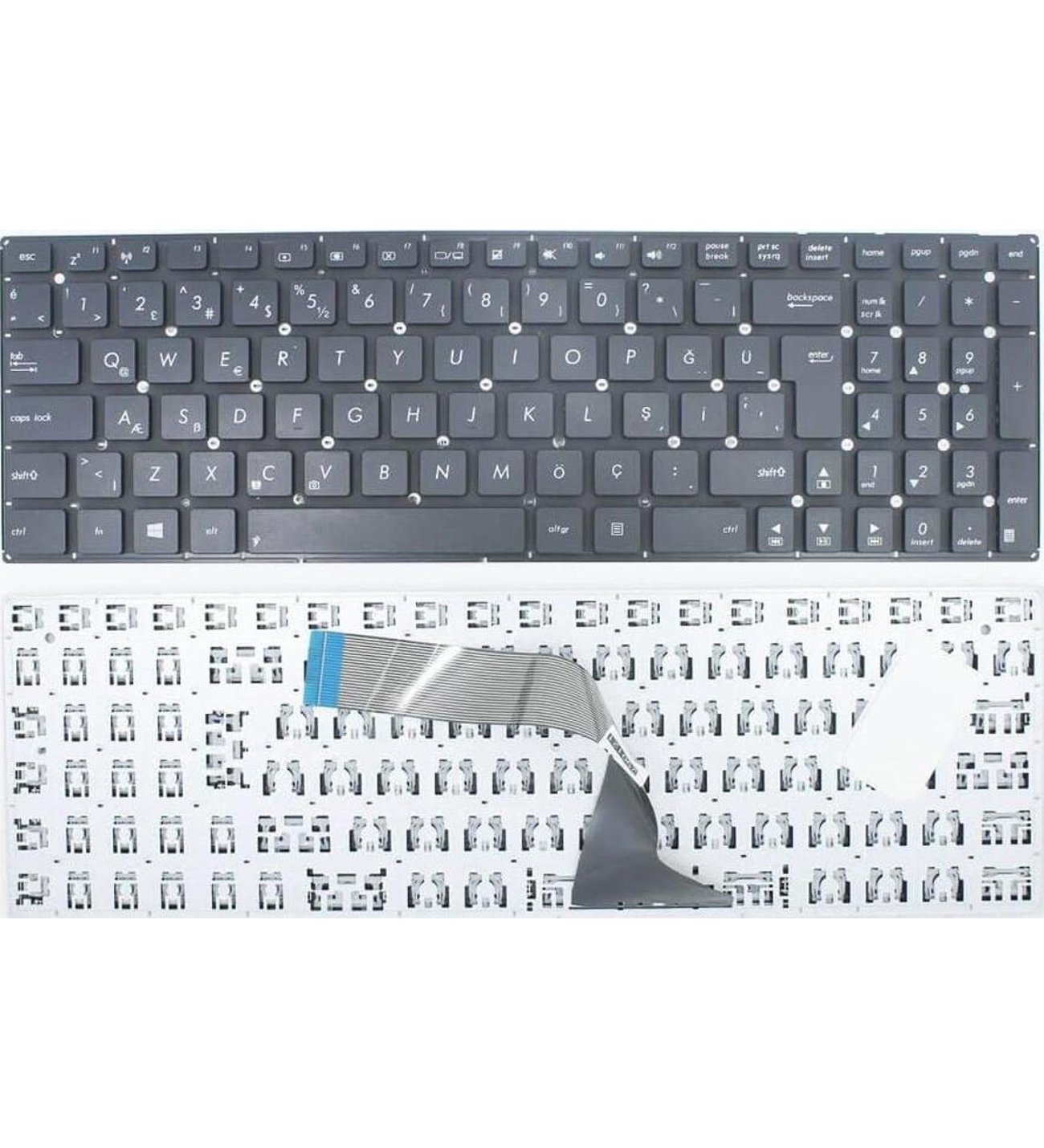  Asus X550 Uyumlu Notebook Klavyesi - Siyah - TR