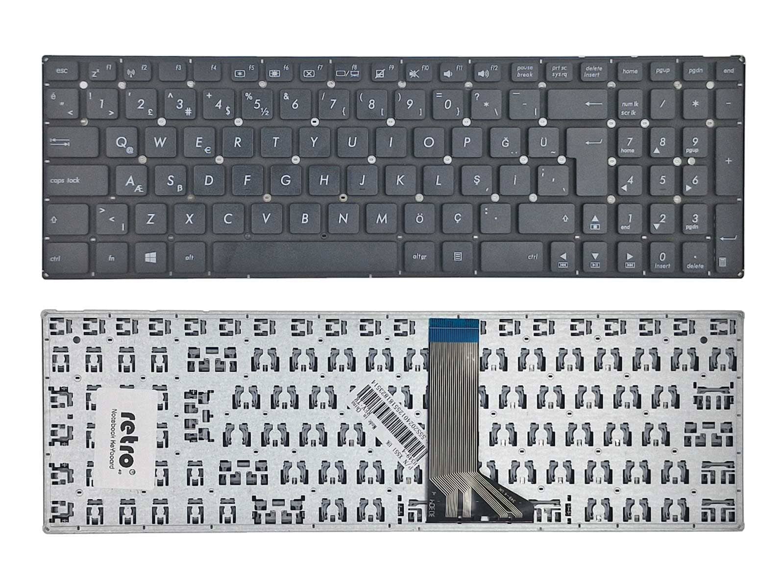  Asus X551C Uyumlu Notebook Klavyesi - Siyah - TR