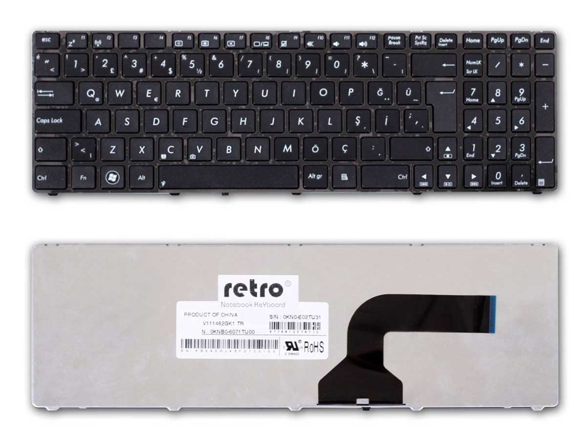 Asus F50 Uyumlu Nb Klavyesi Siyah - TR - İzolasyonlu