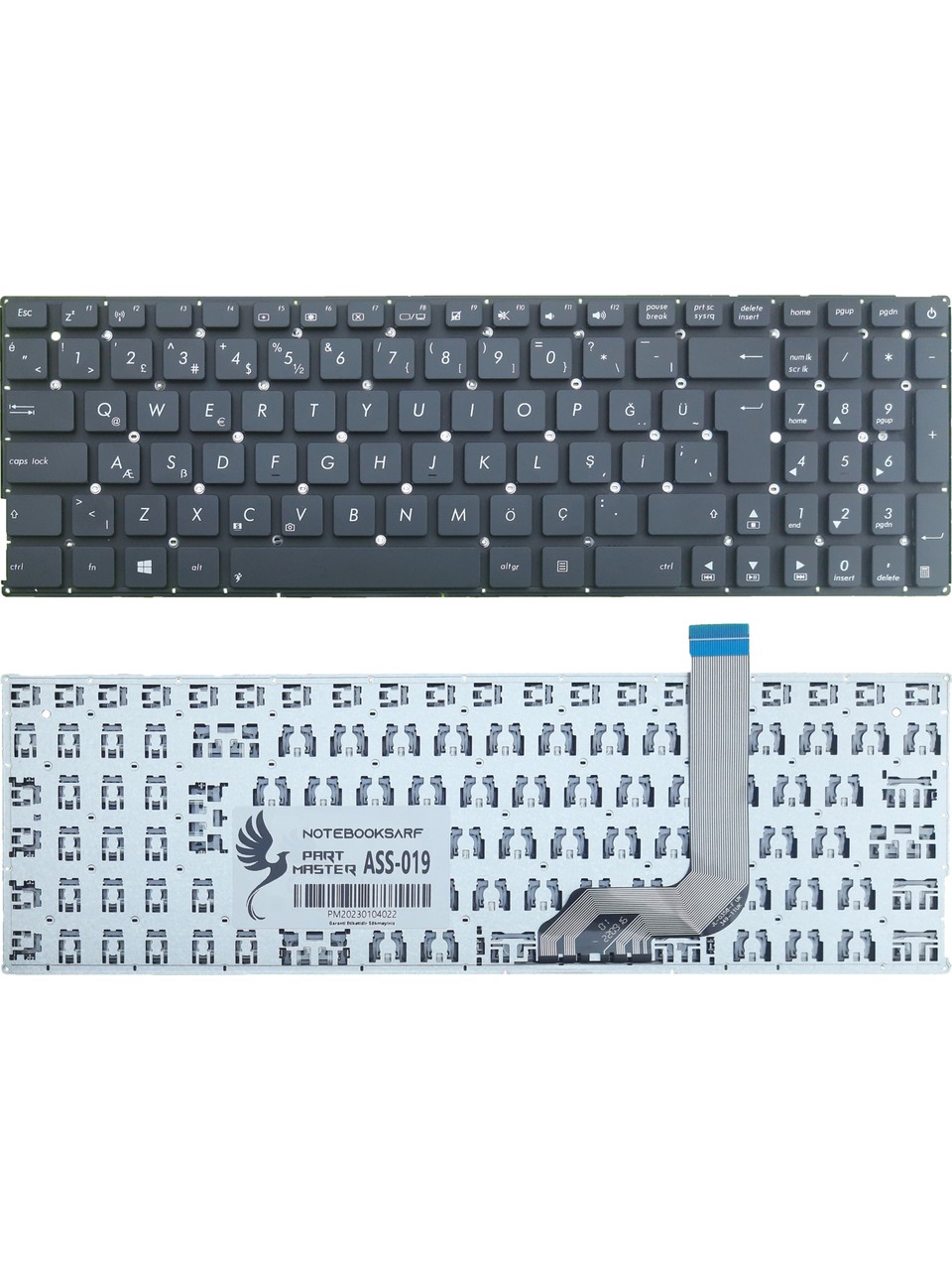 Asus X542U Uyumlu Notebook Klavyesi - Siyah - TR