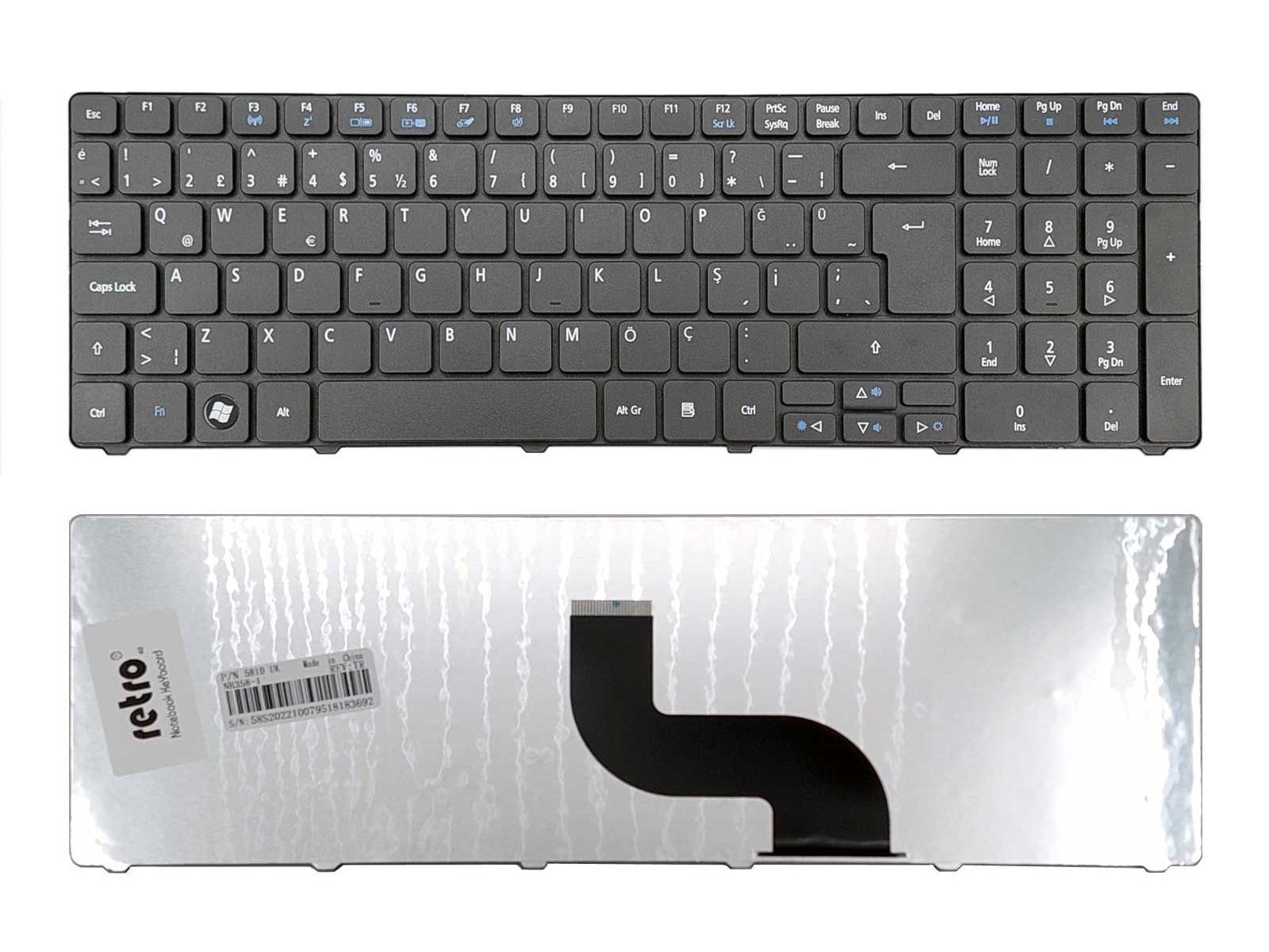 Acer Aspire 5536 Uyumlu Nb Klavyesi Siyah - TR