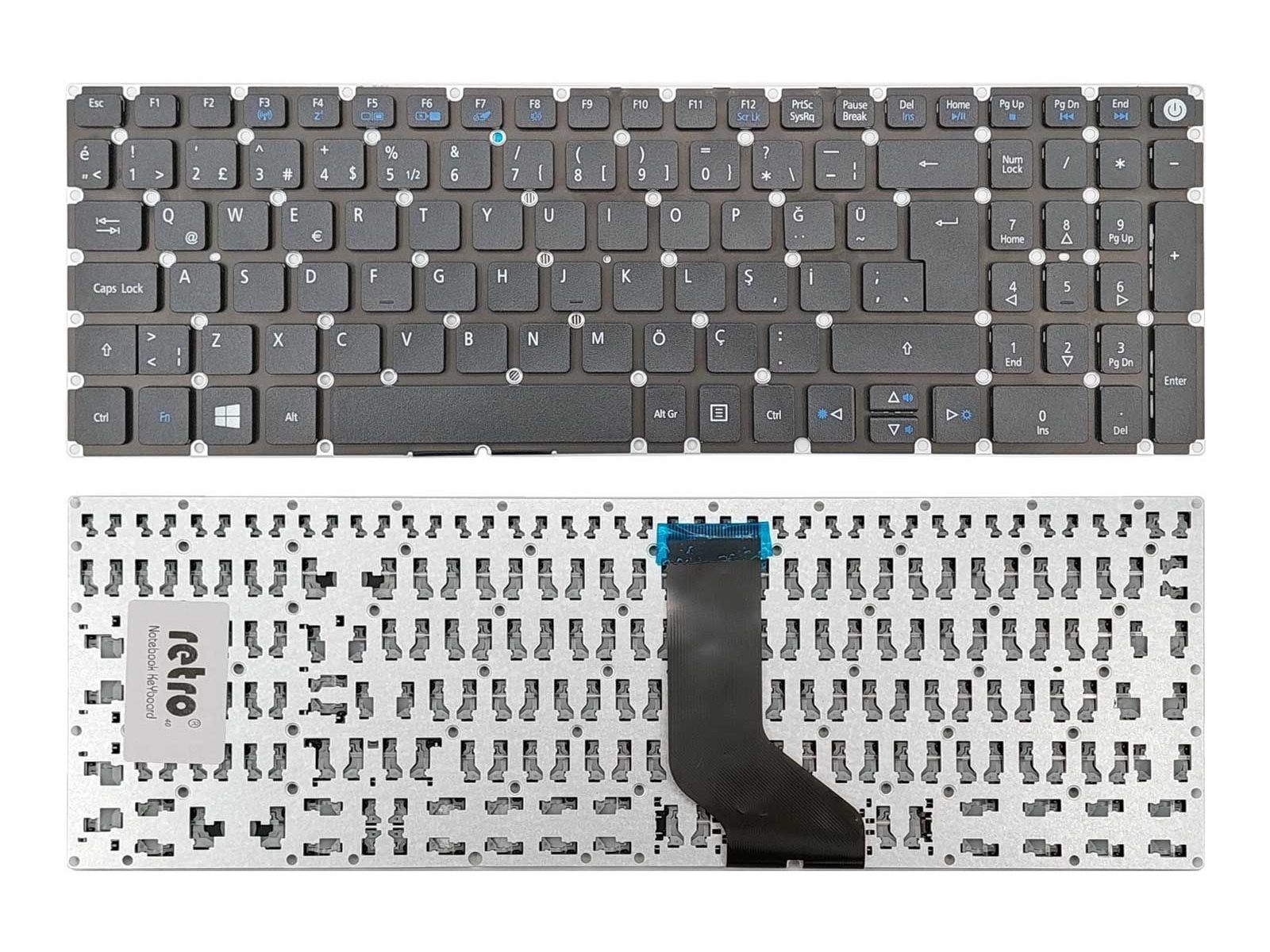 Acer Aspire E5-573 Uyumlu Notebook Klavyesi - Siyah - TR
