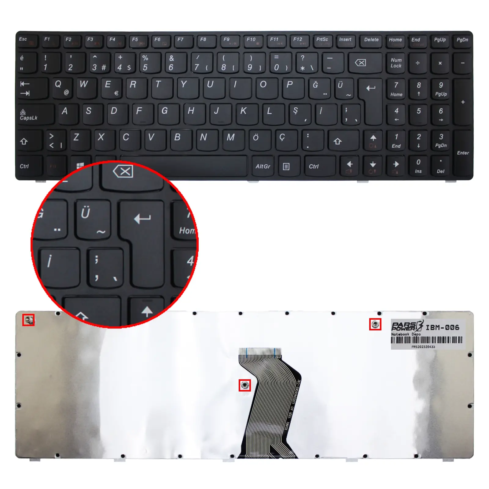 Lenovo G570 Uyumlu Notebook Klavyesi - TR