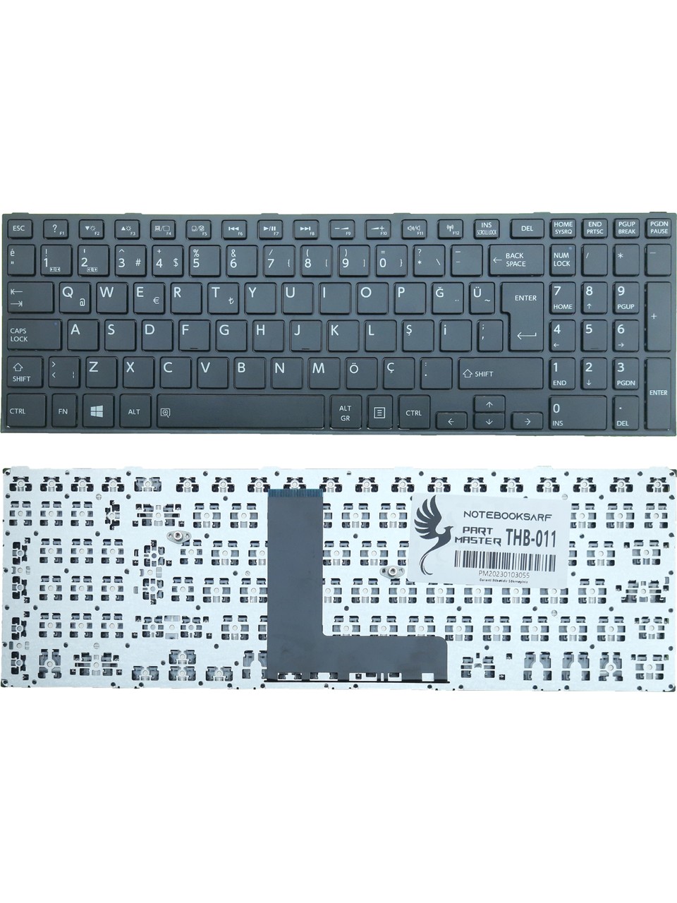 Toshiba Satellite C50-B Uyumlu Notebook Klavyesi - Siyah - TR - WF
