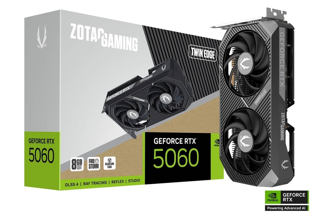ZOTAC RTX5060 8GB GDDR7 128BIT 3xDP/HDMI (GEFORCE RTX 5060 GAMING TWIN EDGE)