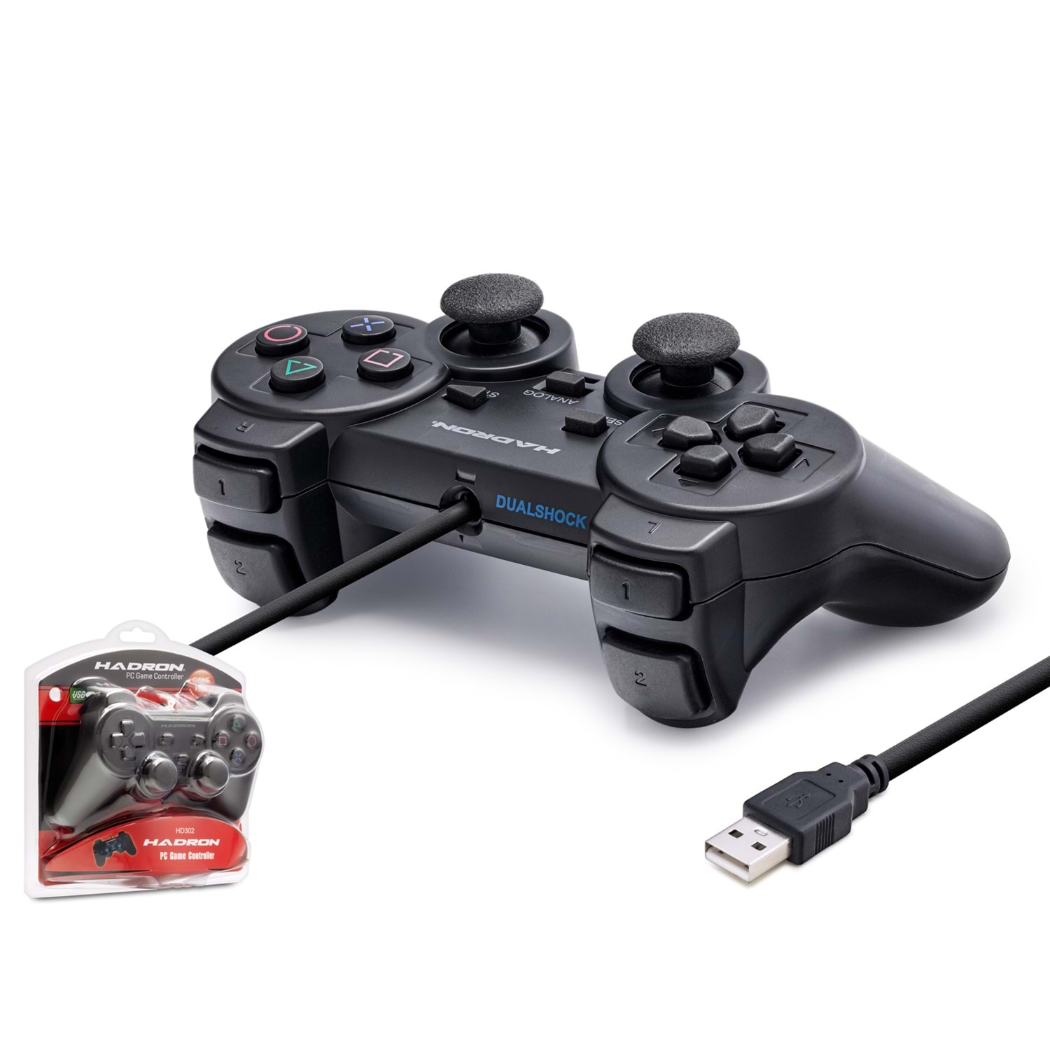 HADRON HD302 PC Uyumlu Kablolu USB GamePad Oyun Kolu - Siyah