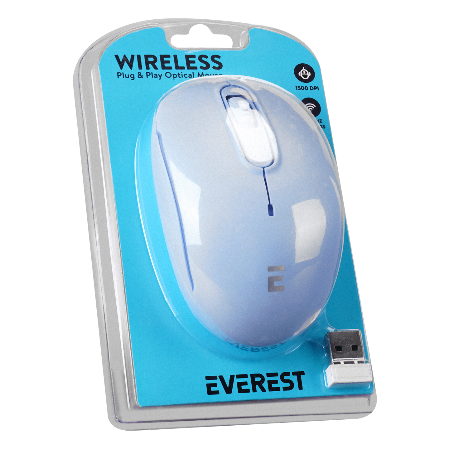 Everest SMW-666 USB Mavi 2.4 GHZ Optik Kablosuz Mouse 1500Dpı