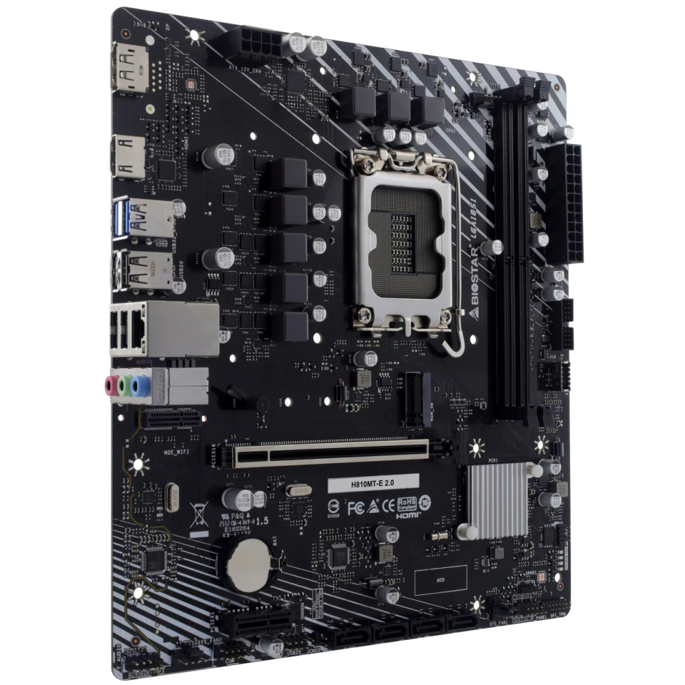 Biostar H810MT-E 2.0 Intel 1851p DDR5 6400 HDMI DP M2 mATX
