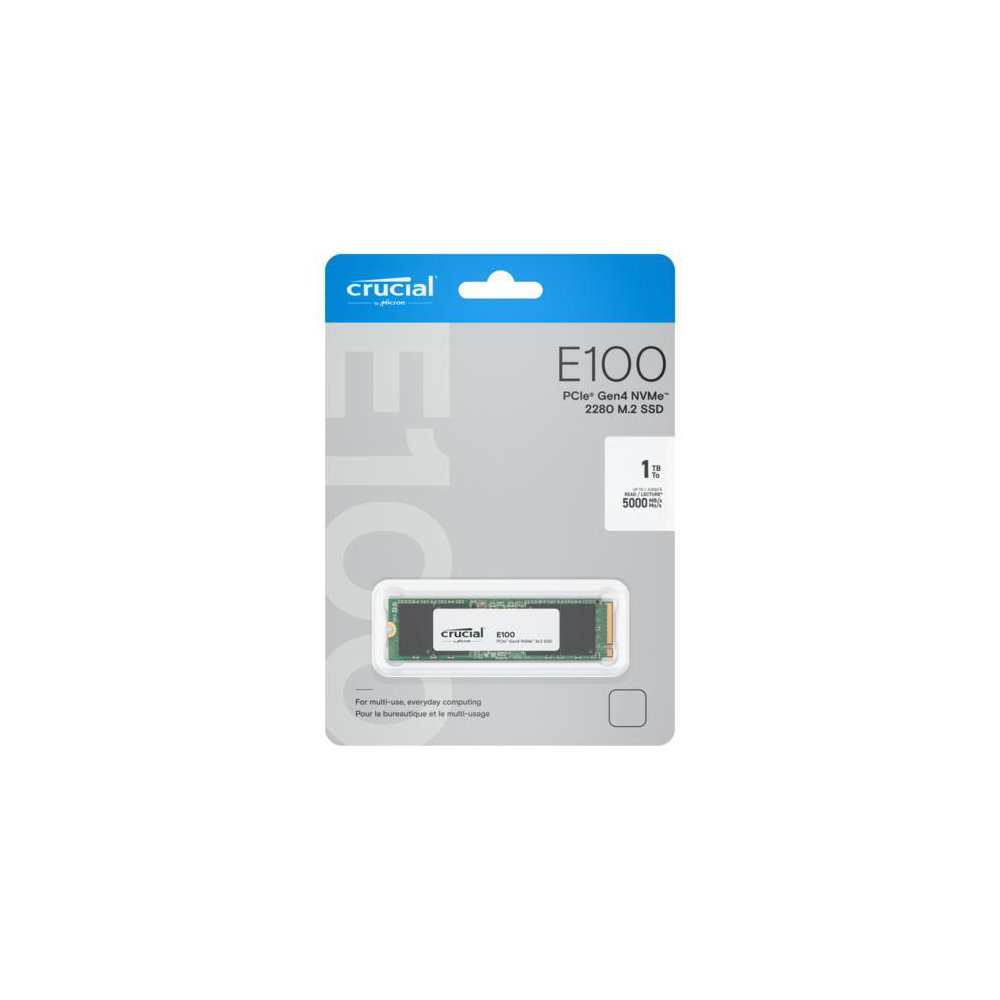 Crucial CT1000E100SSD8 1TB E100 5000MB/4500MB NVMe PCIe Gen4 2280 M.2 SSD