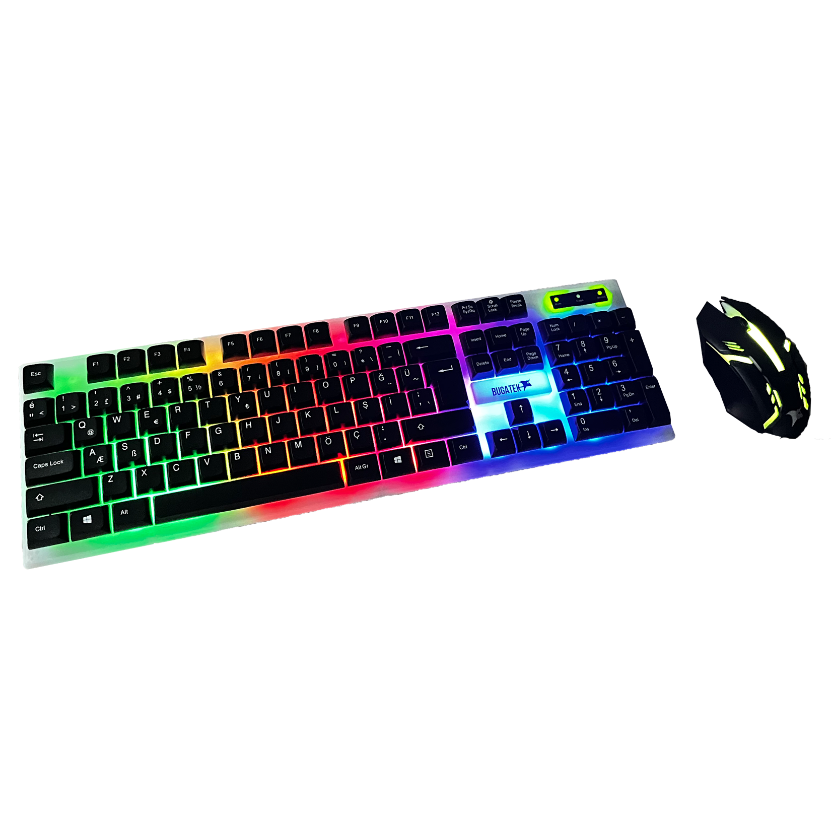 Bugatek BGRGKMS Gaming Aydınlatmalı Klavye + Mouse Q Set