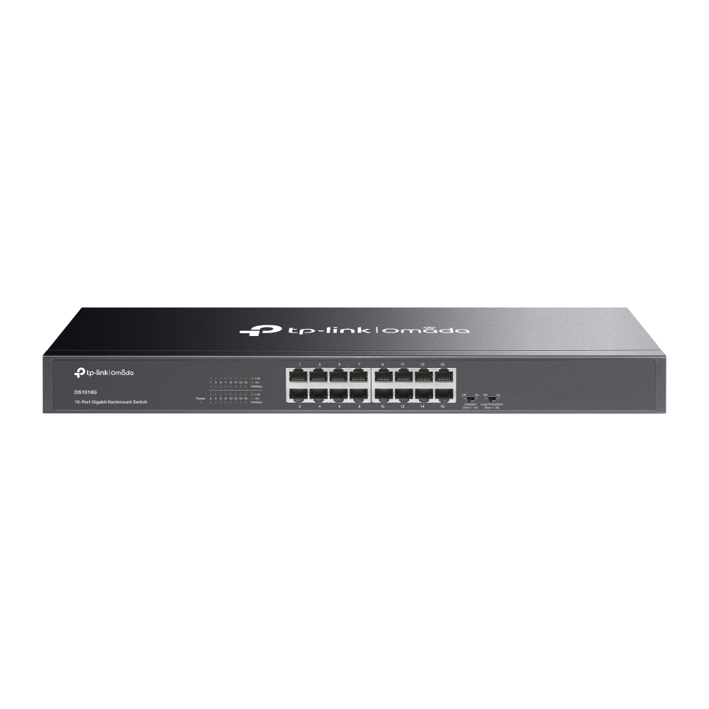 Omada Tp-Link DS1016G 16 Port 10/100/1000 Mbps Switch Çelik Kasa Rack Mount