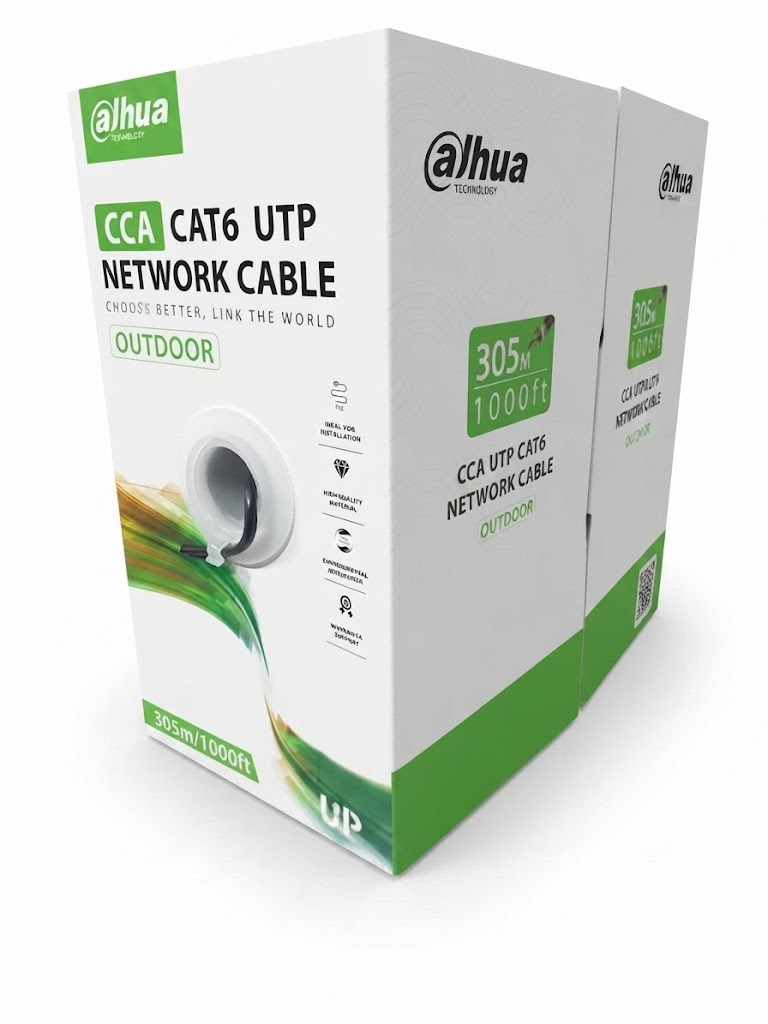DAHUA PFM922-6UN- CAT6 305 METRE 23AWG CCA PE OUTDOOR SİYAH RENK KABLO